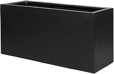 black rectangle planter box